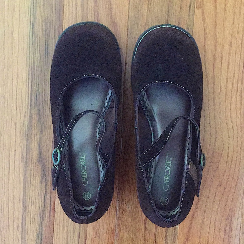 Girl's Y2k Suede Wedges, Vintage Cherokee 3.5